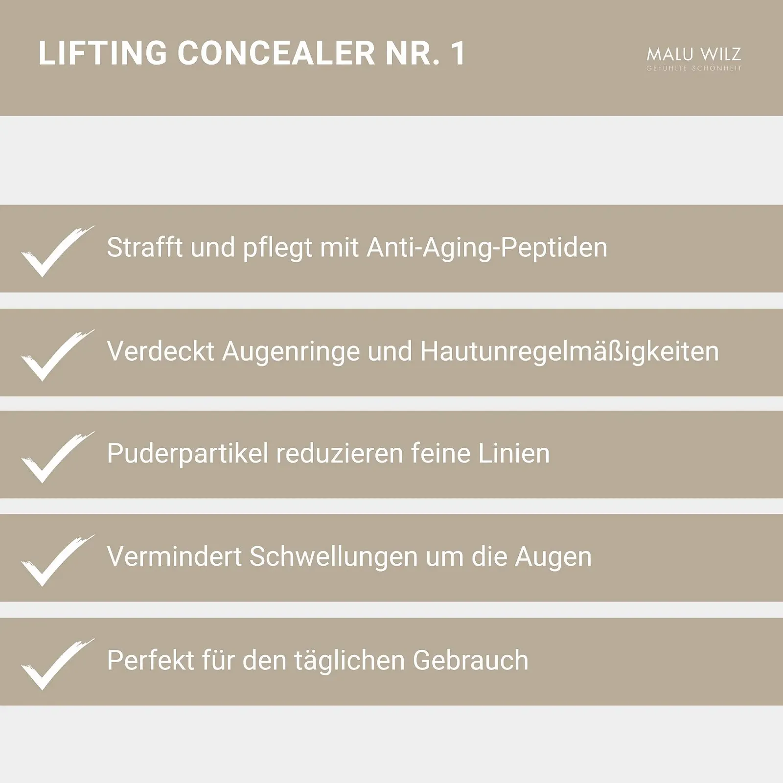 Консилер Malu Wilz Lifting Nr.1 Світлий чуттєвий абрикос, фото №4