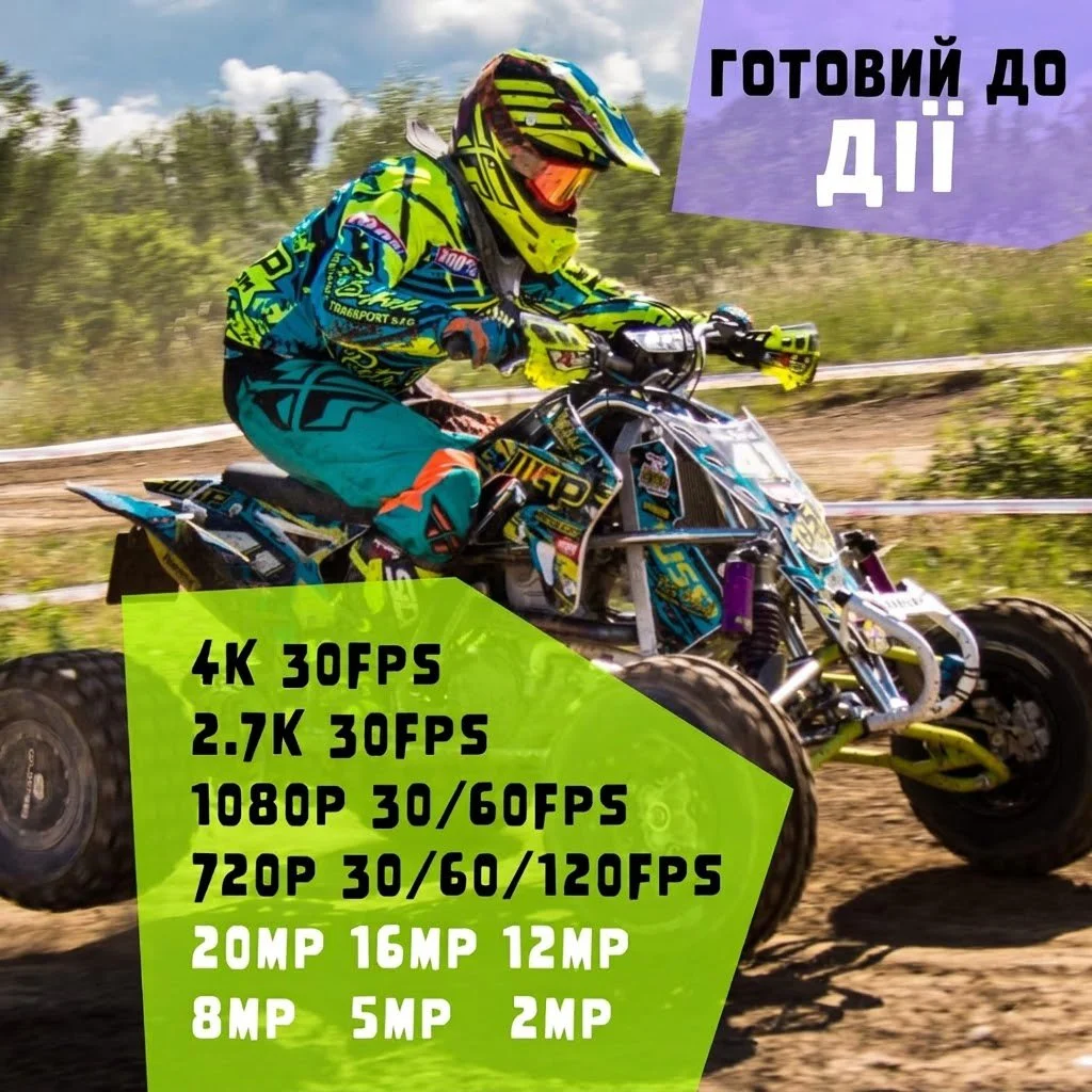 Экшн-камера Exprotrek Ex-Hero / 170° / 20Мп / 4К / 30fps / Wi-Fi / Влагозащищенная / Черная, фото №3