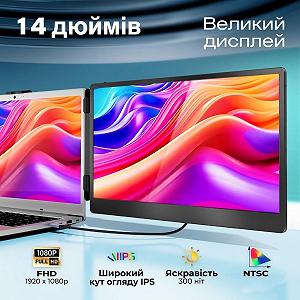 Монітор портативний 14" Teamgee S1 Full HD IPS 60 Гц synthetic.ua - Фото 1