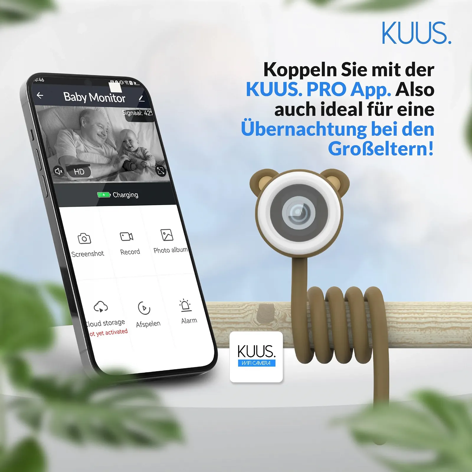 Відеоняня KUUS. 2K WiFi App Night Light White Noise Sleep Aid Baby Camera, фото №6 Відеоняня KUUS. 2K WiFi App Night Light White Noise Sleep Aid Baby Camera, фото №6