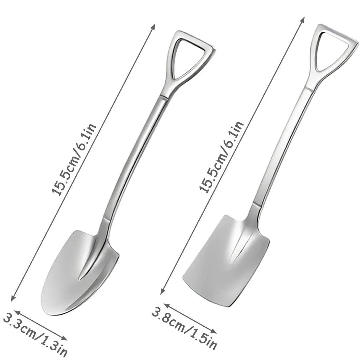 Ложка Шпатель з нержавіючої сталі, Креативна у формі лопати, Довга, фото №7 Ложка Шпатель з нержавіючої сталі, Креативна у формі лопати, Довга, фото №7