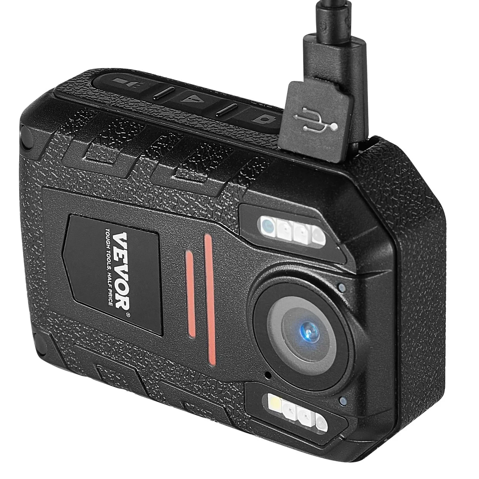 Нагрудний відеореєстратор Vevor T1 / 2К / 150° / 64ГБ вбудованої пам'яті / Чорний, фото №2 Нагрудний відеореєстратор Vevor T1 / 2К / 150° / 64ГБ вбудованої пам'яті / Чорний, фото №2