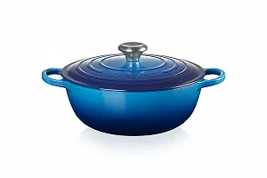 Кастрюля-жаровня Le Creuset Signature La Marmite 21114262200430 чугунная 26 см 4.1 л Azure synthetic.ua - Фото 1