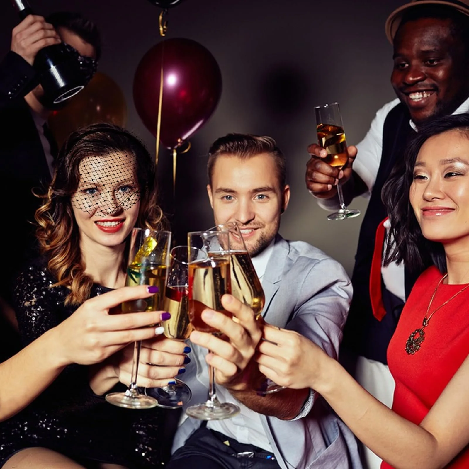 Обруч Fascinator Вуаль Сетка, фото №9