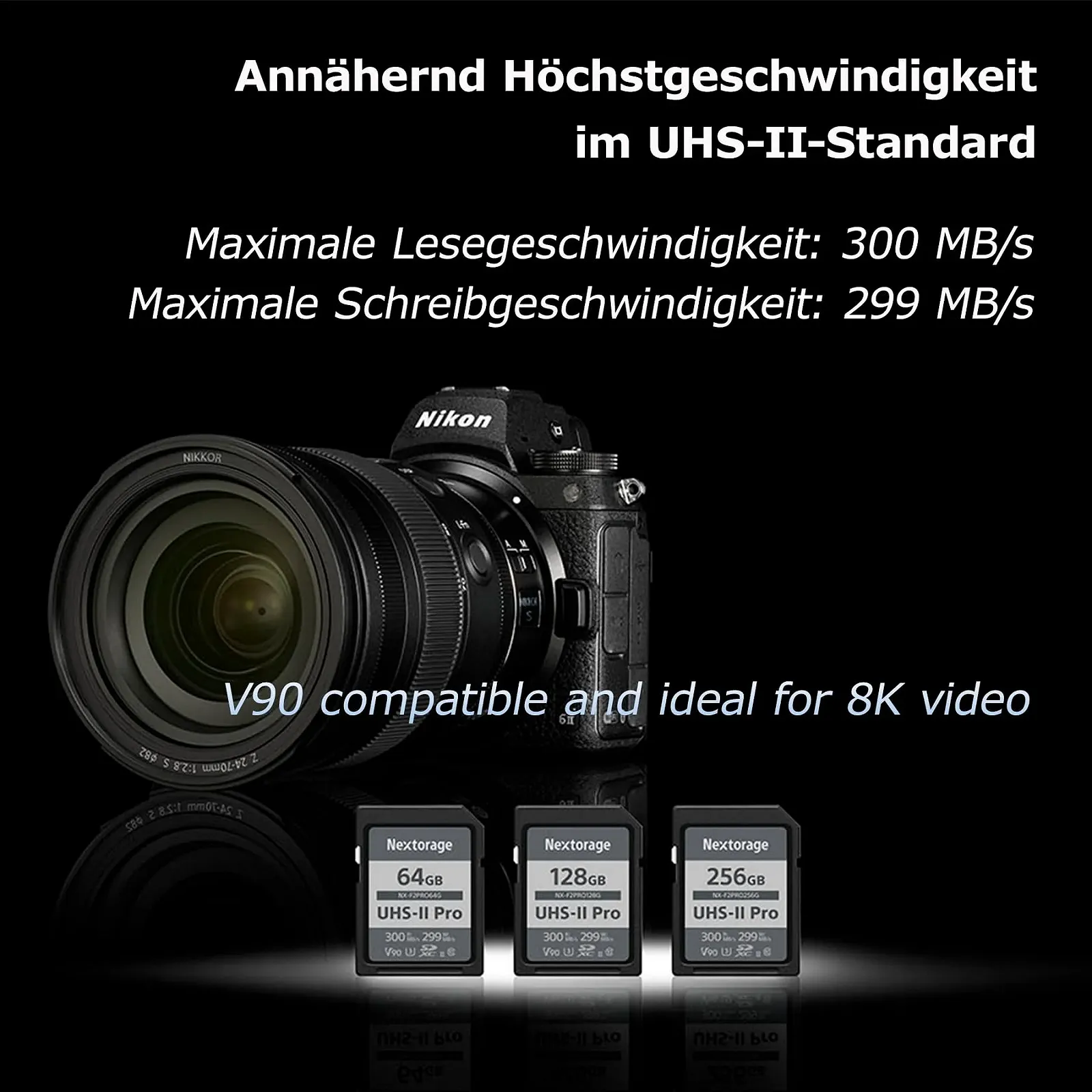 Карта пам'яті Nextorage SDXC F2PRO NX-F2PRO128G 128ГБ UHS-II, фото №2 Карта пам'яті Nextorage SDXC F2PRO NX-F2PRO128G 128ГБ UHS-II, фото №2