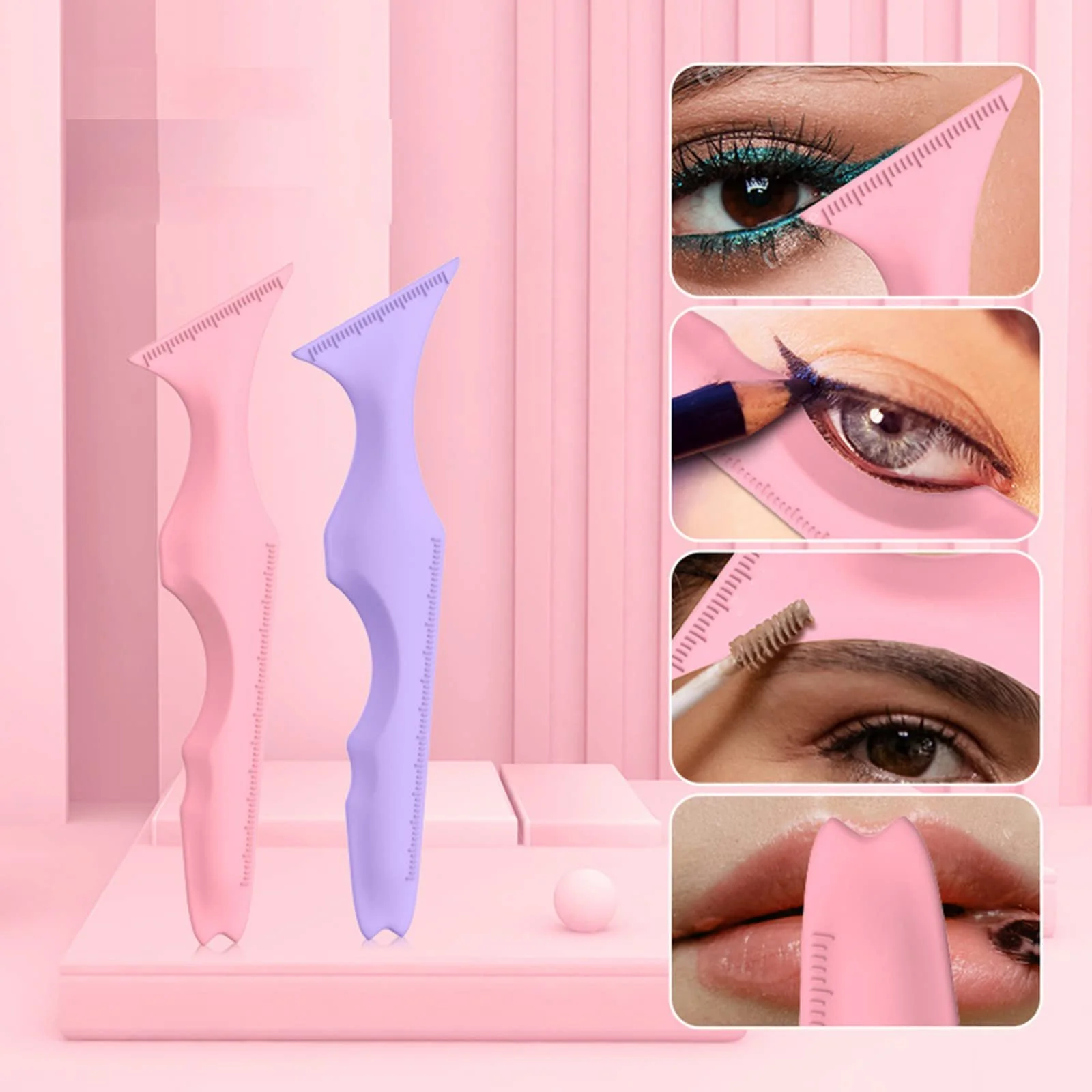 Трафареты для подводки глаз силиконовые Jemora 5-в-1, фото №6 Трафареты для подводки глаз силиконовые Jemora 5-в-1, фото №6