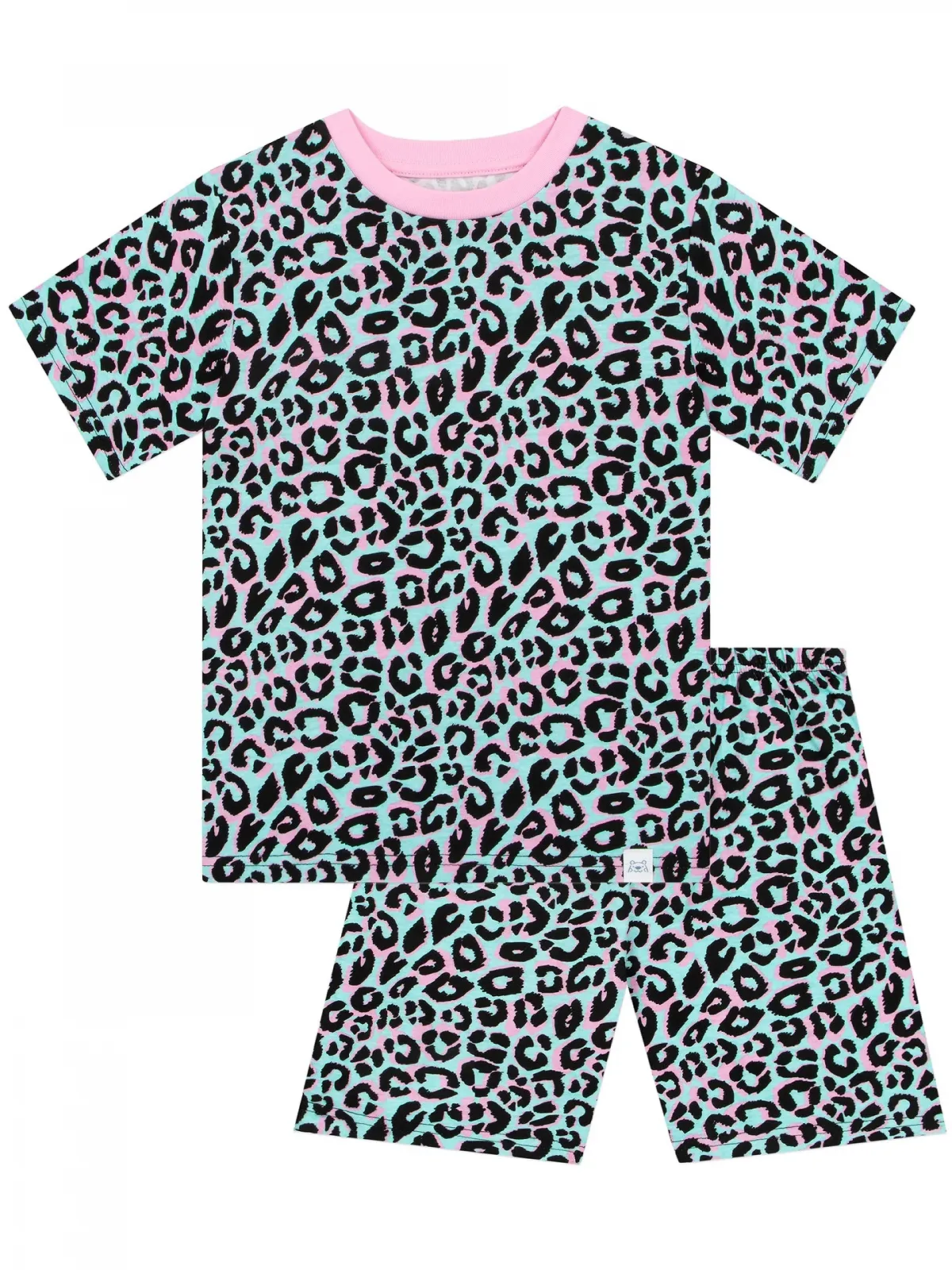 Пижама Harry Bear Леопардовый принт для девочек Короткая пижама для девочек, фото №1 Пижама Harry Bear Леопардовый принт для девочек Короткая пижама для девочек, фото №1