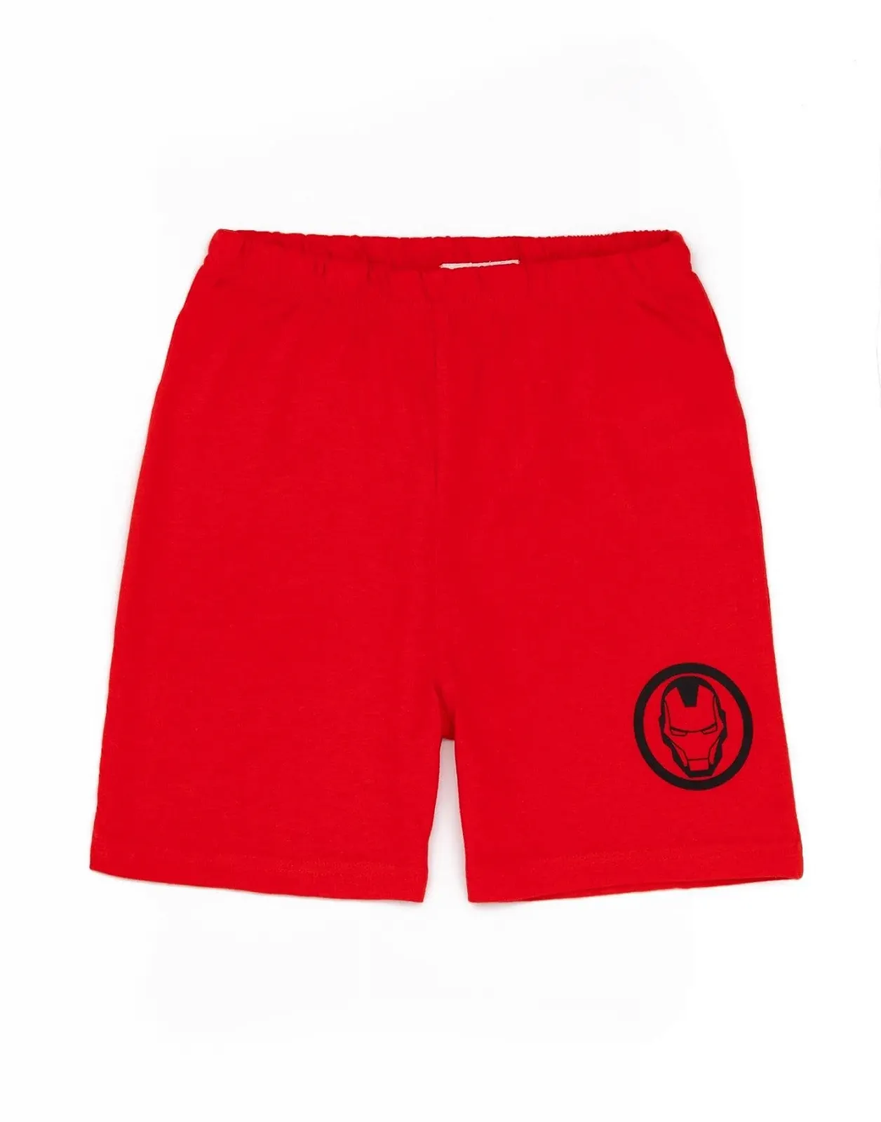 Комплект піжами для хлопчиків Marvel Iron Man, футболка та шорти, червоний, фото №5