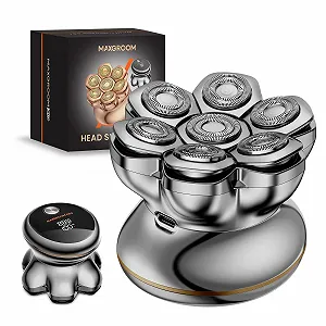 Бритва для голови MAXGROOM 7D PRO IPX6 1400 мАг срібляста - Фото 1