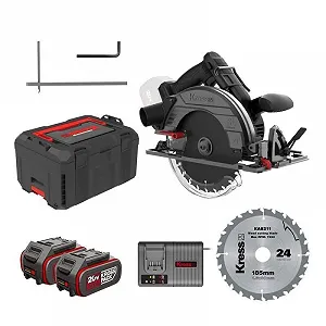 Купити Пила циркулярна акумуляторна Kress KUE15 20V BL / 185мм / 65мм пропил / 5500 об/хв / Чорна - Фото 1 Пила циркулярна акумуляторна Kress KUE15 20V BL / 185мм / 65мм пропил / 5500 об/хв / Чорна - Фото 1