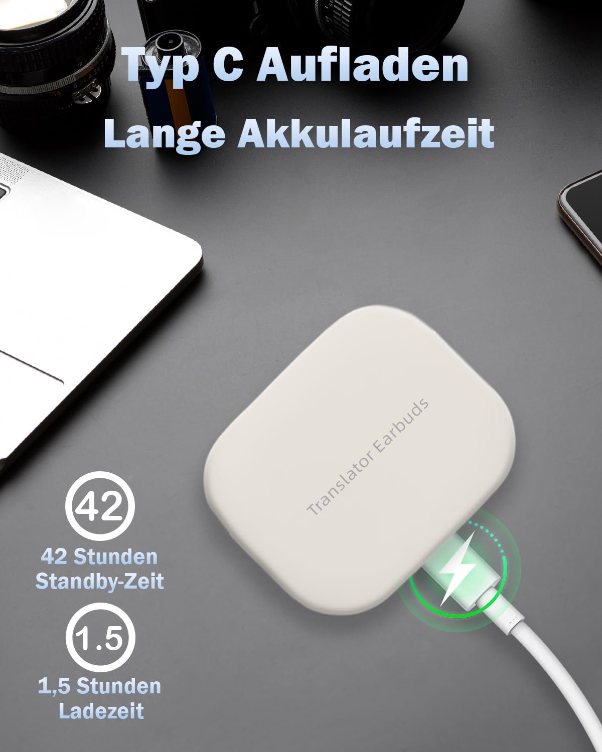 Навушники-перекладачі OWS Ai M9 Бежевий, фото №7 Навушники-перекладачі OWS Ai M9 Бежевий, фото №7