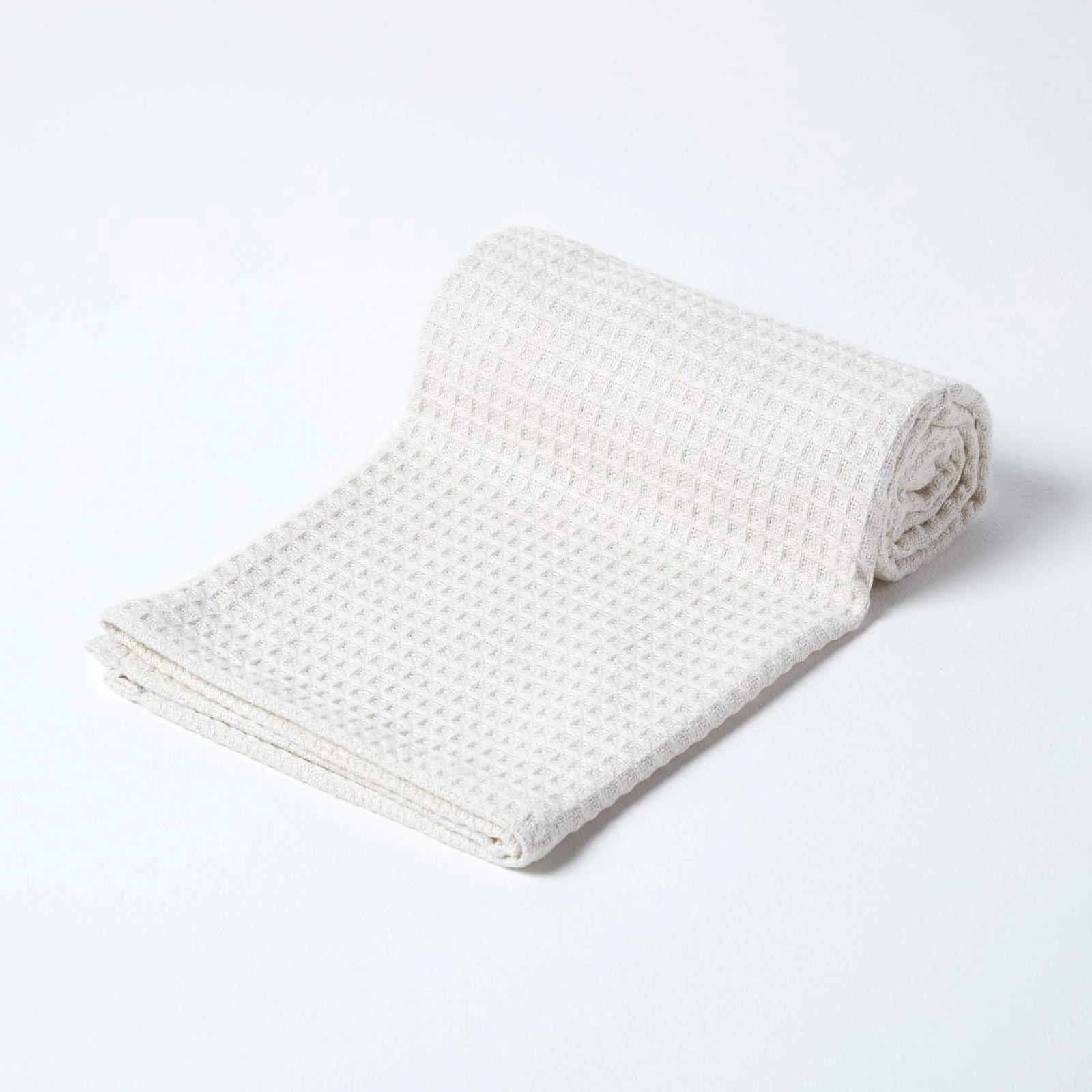 Одеяло Вафельное Homescapes Хлопок Синий 230 x 280 см, натуральный, 90 x 110 см, фото №2