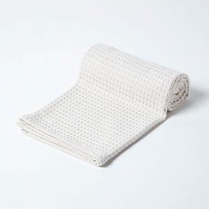 Одеяло Вафельное Homescapes Хлопок Синий 230 x 280 см, натуральный, 90 x 110 см synthetic.ua - Фото 1