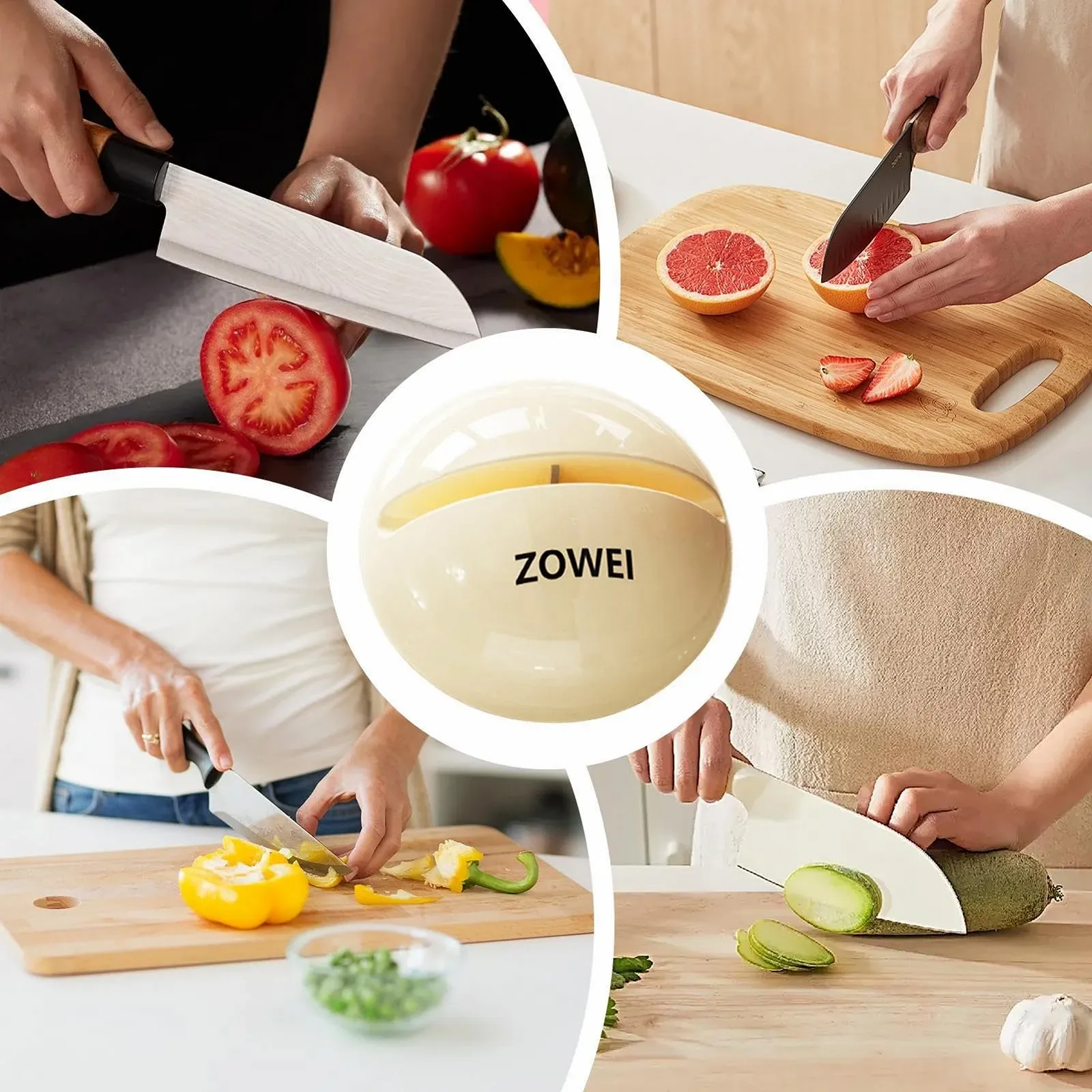 Точилка для ножів та ножиць ручна з присоскою компактна універсальна, фото №4