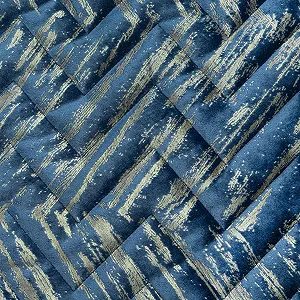 Покривало Eurofirany Плед на диван - М'який Оксамитовий Блискучий Плед - Темно-синій та Золотий - 170 x 210 см synthetic.ua - Фото 1