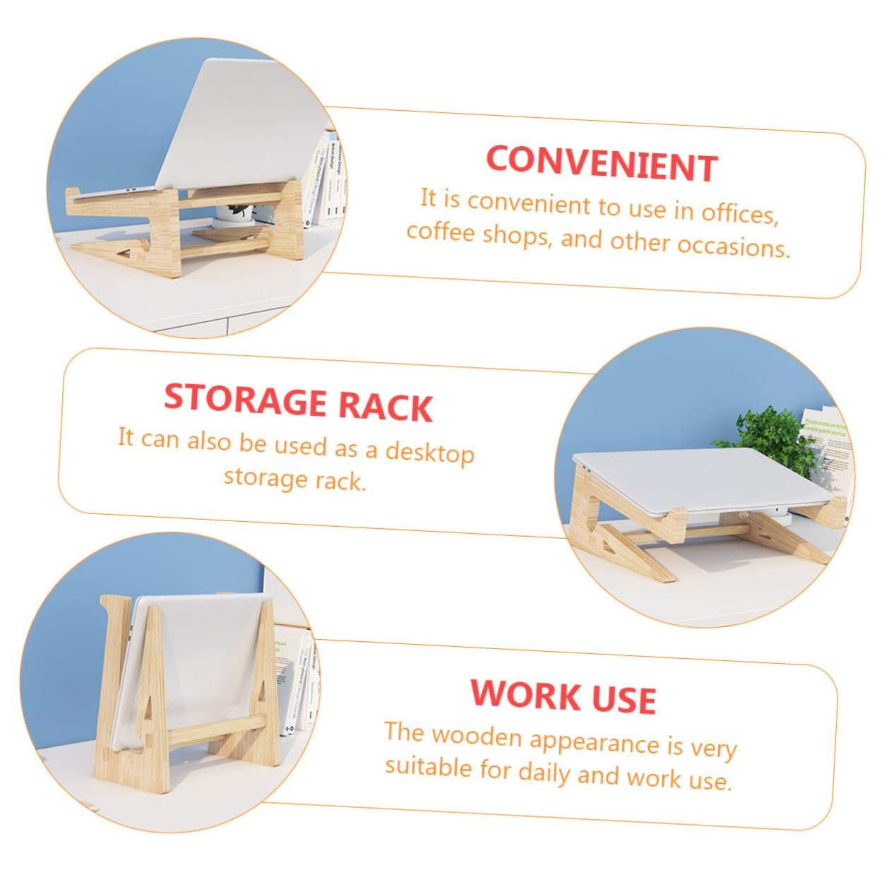 Підставка для ноутбука Дерев'яна Суцільна з природною вентиляцією Ергономічна, фото №4 Підставка для ноутбука Дерев'яна Суцільна з природною вентиляцією Ергономічна, фото №4