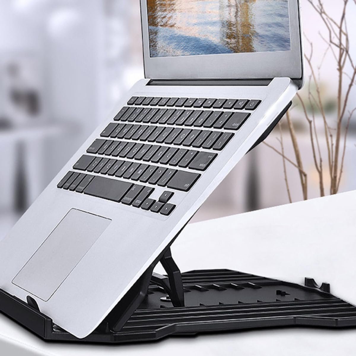 Подставка для ноутбука NUOBESTY складная, с регулируемой высотой, портативный держатель для ноутбука, оптимизированное рассеивание тепла для работы и просмотра видео, случайный цвет, фото №6