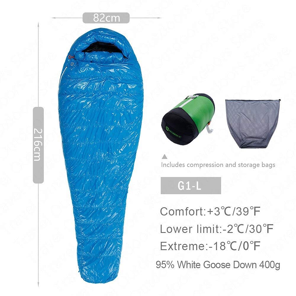Спальний мішок MYVVKIA 95% Goose Down Sleeping Bag 15D Nylon Waterproof FP800 Warm Comfort Outdoor Camping, фото №2