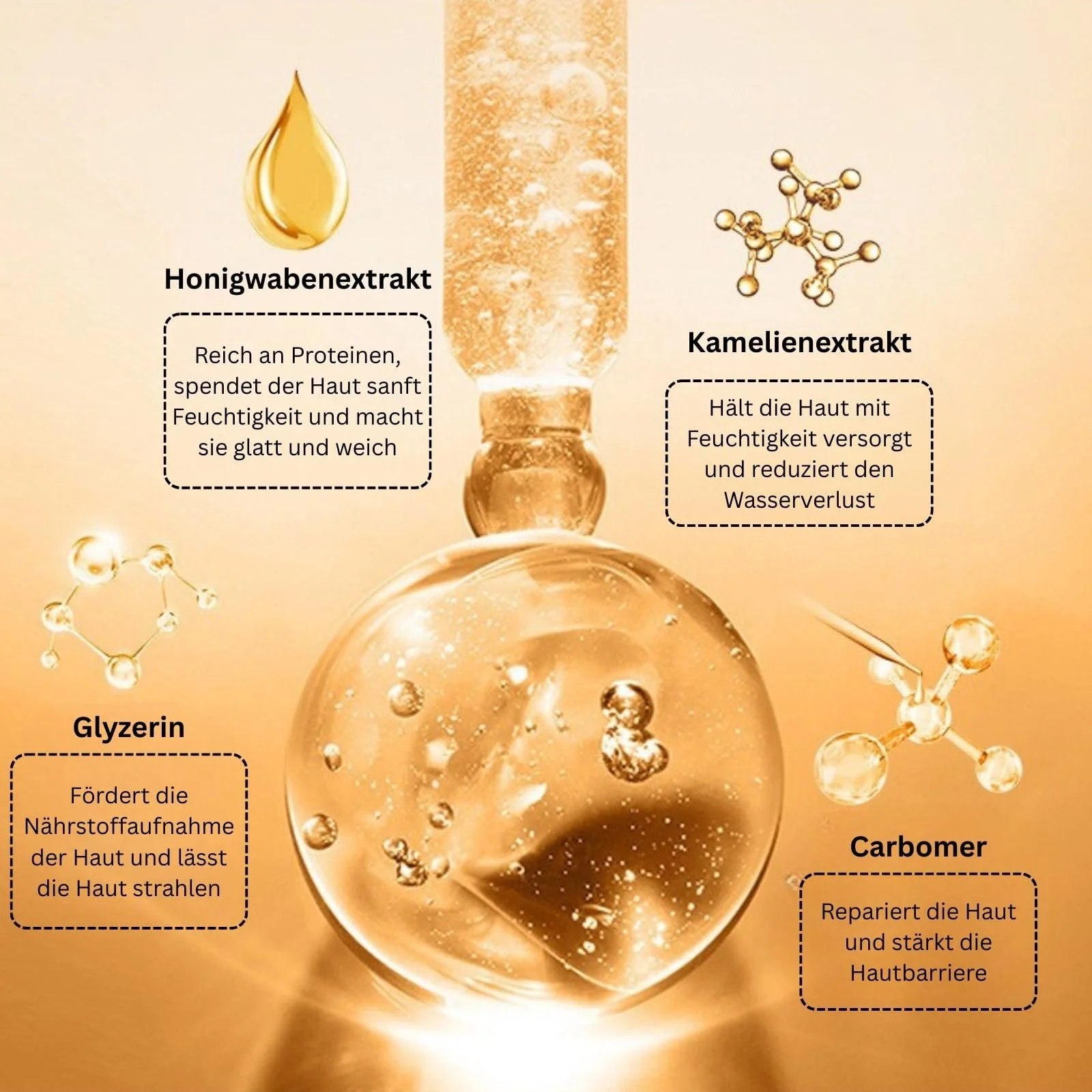 Тканинна Маска для обличчя Golden Honeycomb Anti-Ageing з екстрактом медових стільників, 6 шт, фото №6