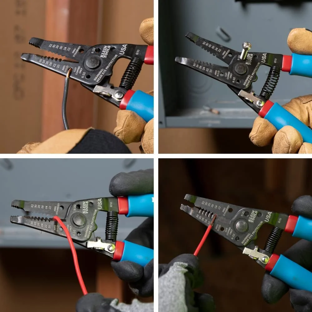 Стриппер и кусачки KLEIN TOOLS 11057 20-30 AWG Solid 22-32 AWG Stranded Синий, фото №8