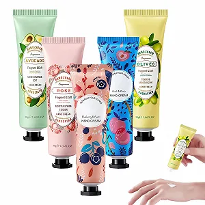 Набір кремів для рук, 5 штук. Подарунковий набір для жінок, міні-креми для рук - Фото 1