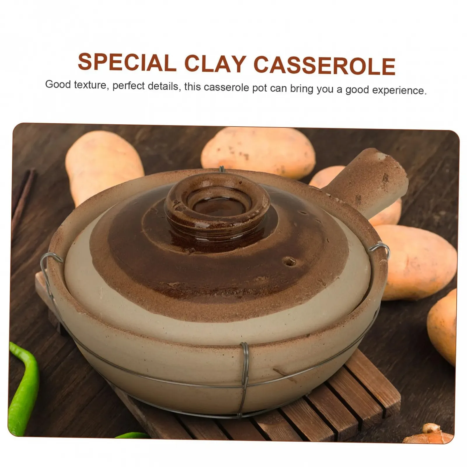 Форма-Ківш керамічний 0,5 л з кришкою та паровідводом для тушкування, фото №3