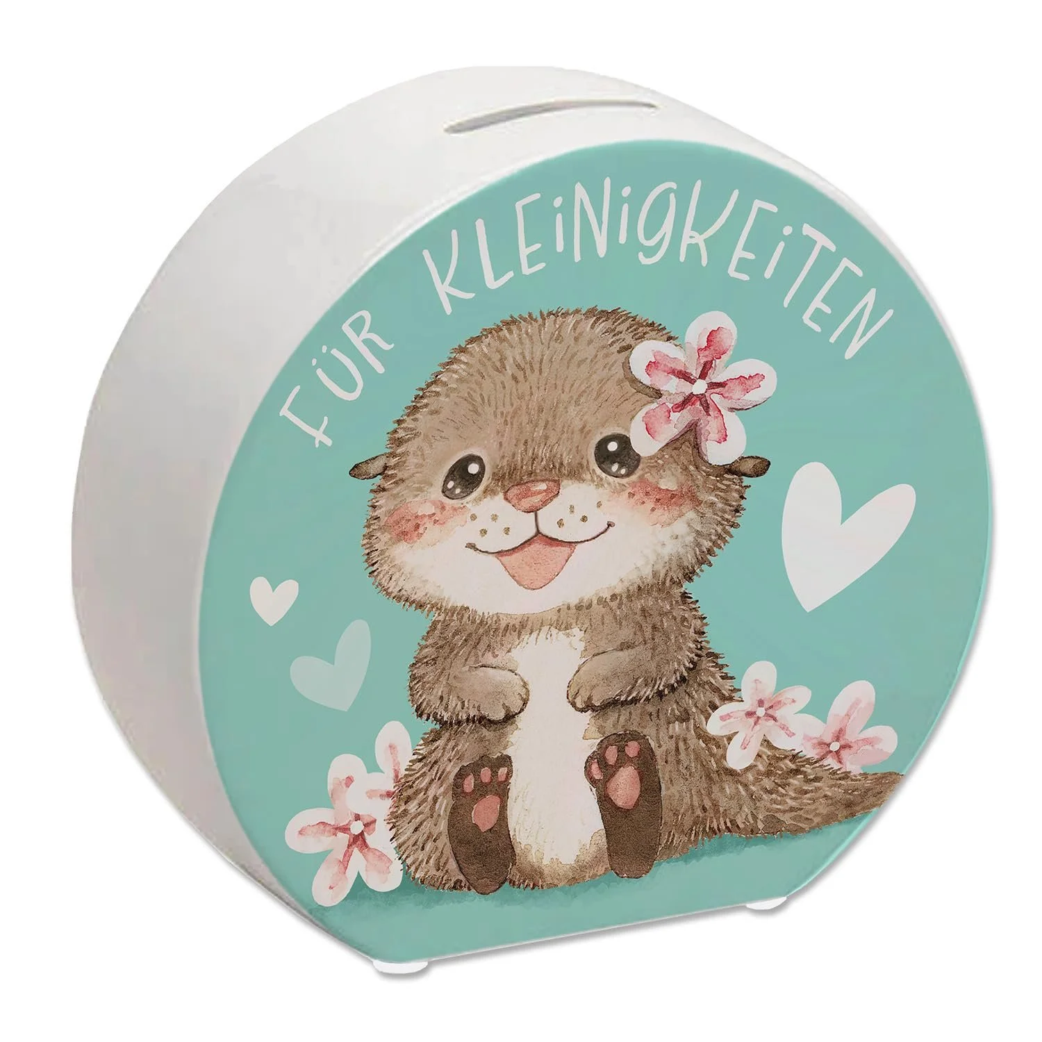 Скарбничка Видра керамічна з квітами, фото №1