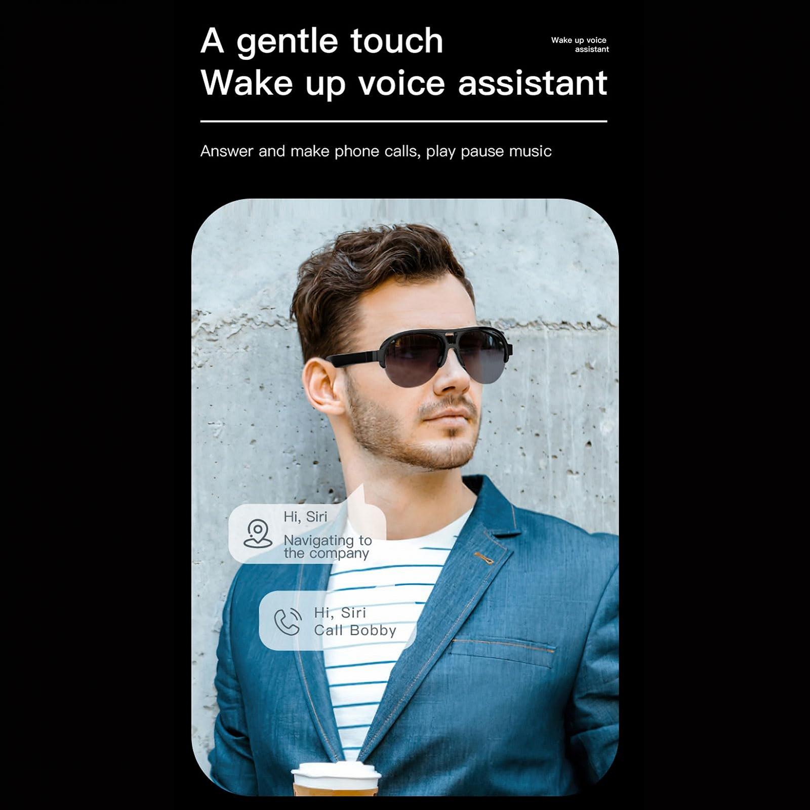 Розумні окуляри для перекладу AI Bluetooth 5.4 Аудіо сонцезахисні окуляри 144 мови, фото №8 Розумні окуляри для перекладу AI Bluetooth 5.4 Аудіо сонцезахисні окуляри 144 мови, фото №8