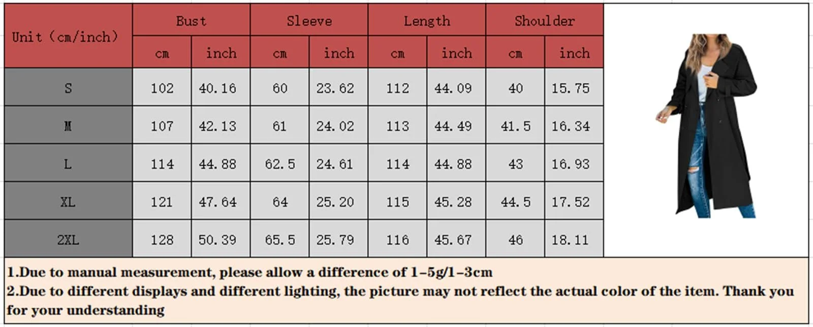 Жіноче Двобортне Довге Класичне Приталене Вітрозахисне Тренчкот з Поясом, фото №2 Жіноче Двобортне Довге Класичне Приталене Вітрозахисне Тренчкот з Поясом, фото №2