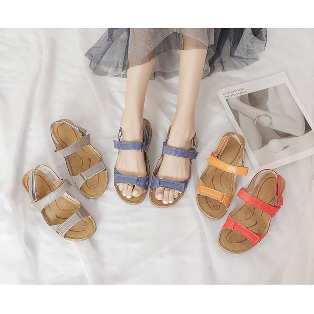 Жіночі шльопанці CrEev з відкритим носком, ортопедичні, літні, пляжні, дихаючі, нековзкі, сірі, фото №6