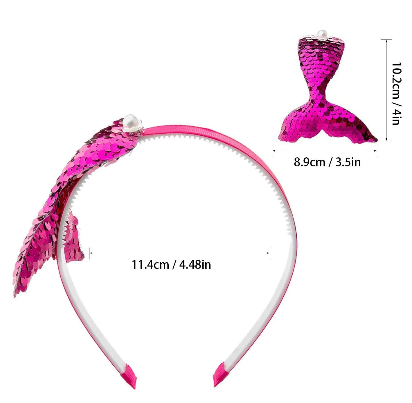 Набір з дитячих обручів на голову з блискітками, фото №3
