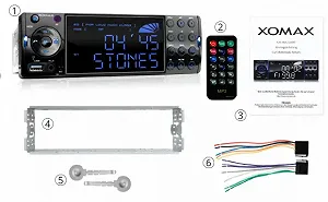 Автомагнитола XOMAX XM-VRSU413BT / Bluetooth / FM / USB / AUX / microSD slot / 1DIN synthetic.ua - Фото 1