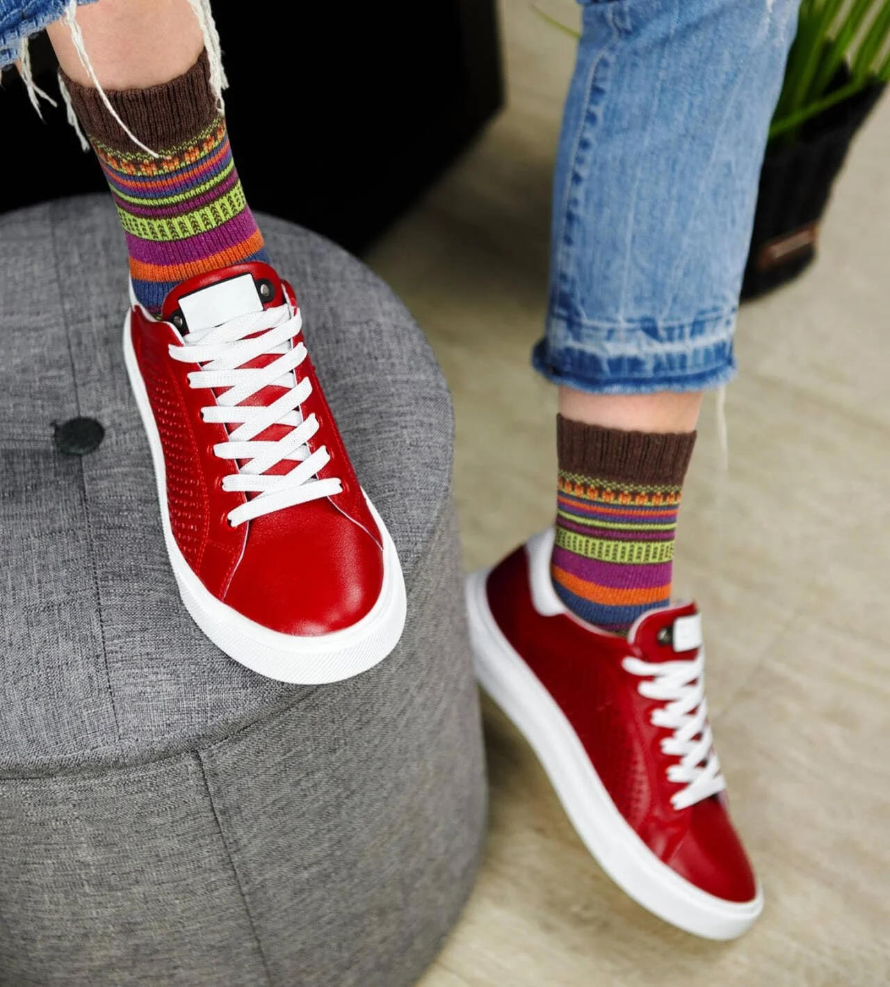 Носки из мериносовой шерсти Justay Женские Вязаные Зимние Термоноски, Дышащие, Мягкие, 5 пар, размеры 3.5–8, Желтый, Оранжевый, Серый, Зеленый, Коричневый, фото №6