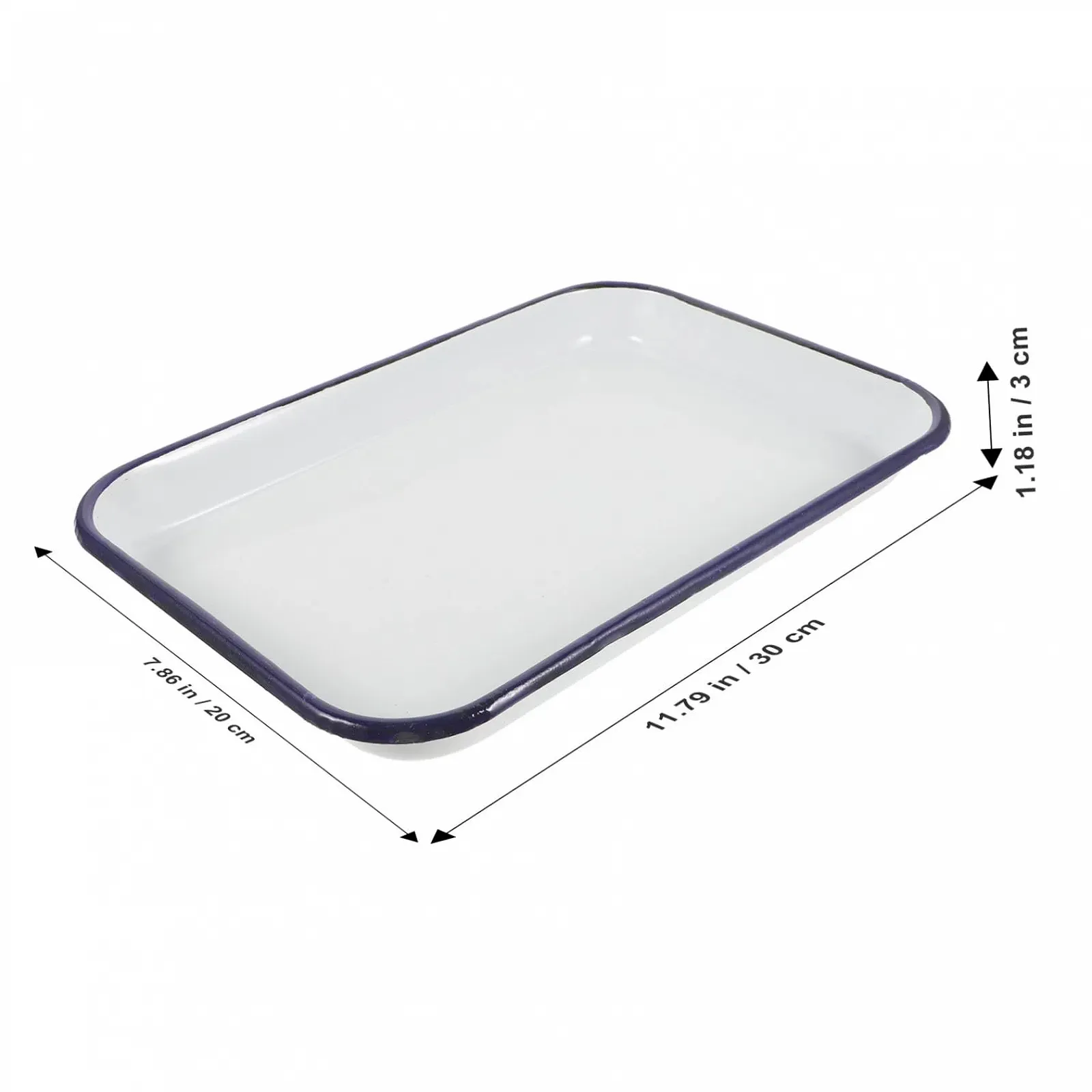 Форма для выпекания IMIKEYA Прямоугольная Эмалированная Антипригарная Белая, фото №6