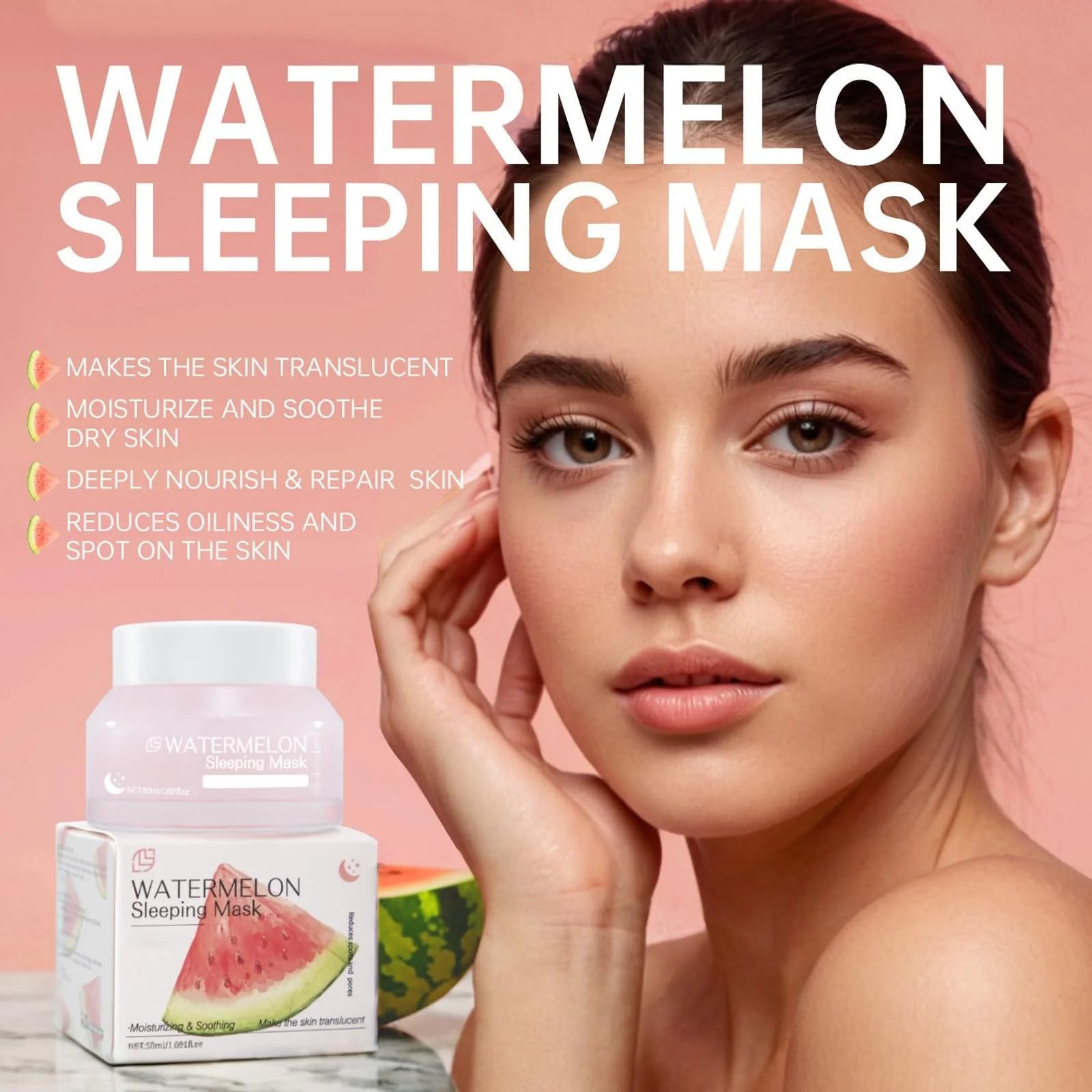 Ночная маска для лица Eazerom Watermelon Glow Anti-Ageing, 50 г, фото №2