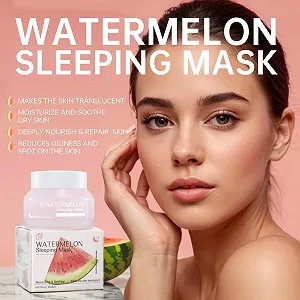 Нічна маска для обличчя Eazerom Watermelon Glow Anti-Ageing, 50 г synthetic.ua - Фото 1