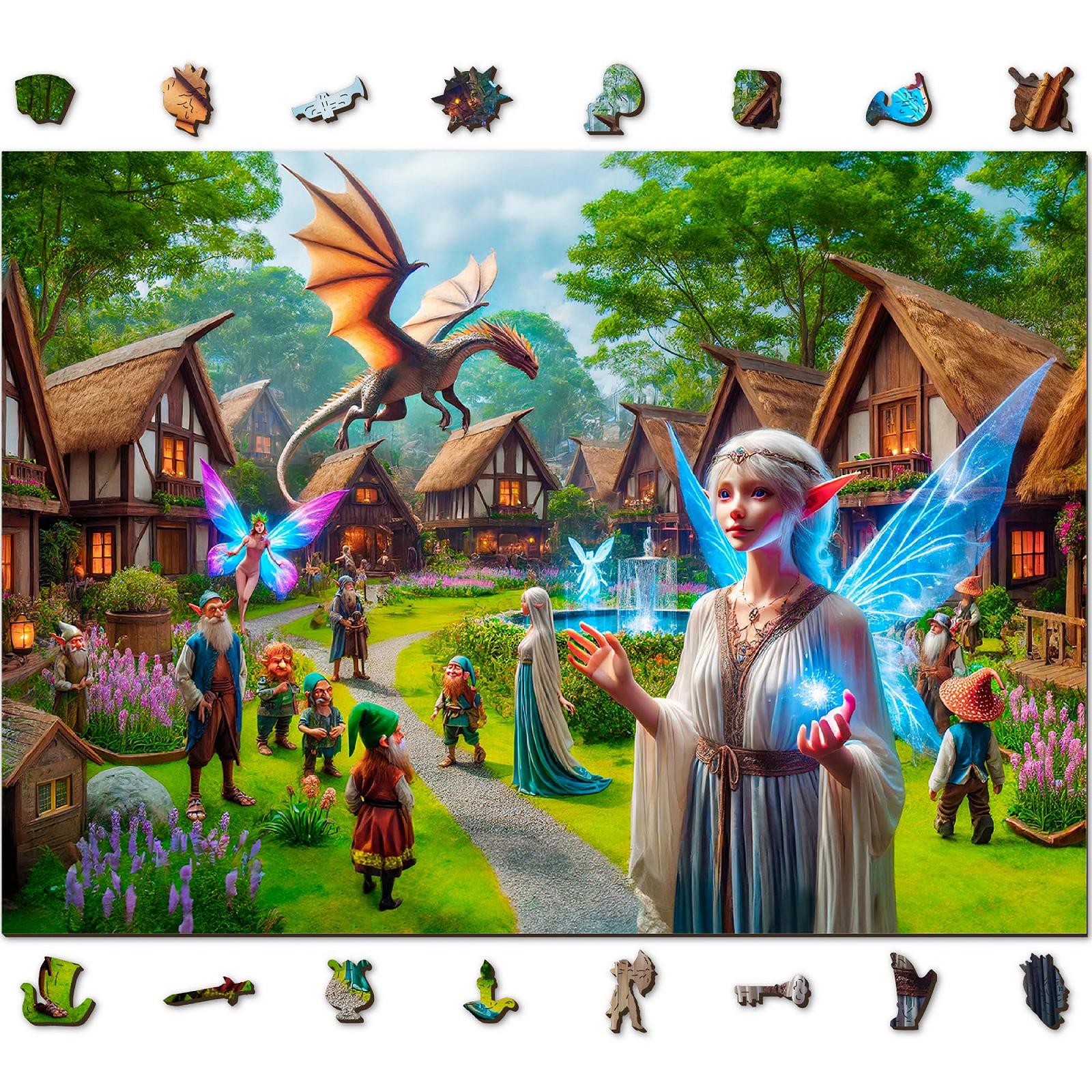 Дерев'яний пазл WOODEN.CITY Fantasy Country 1000 елементів 54 x 39 см, фото №1