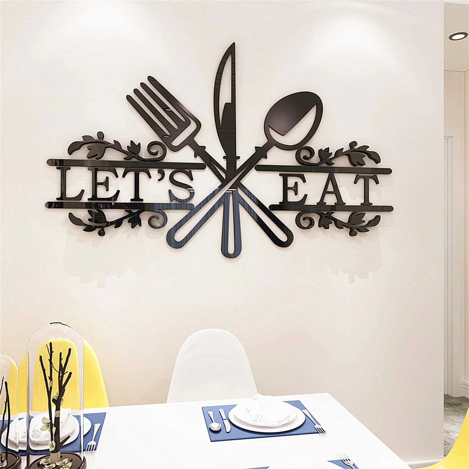 Наклейка на стіну 3D Kitchen самоклеюча 70 x 100 см Black, фото №4