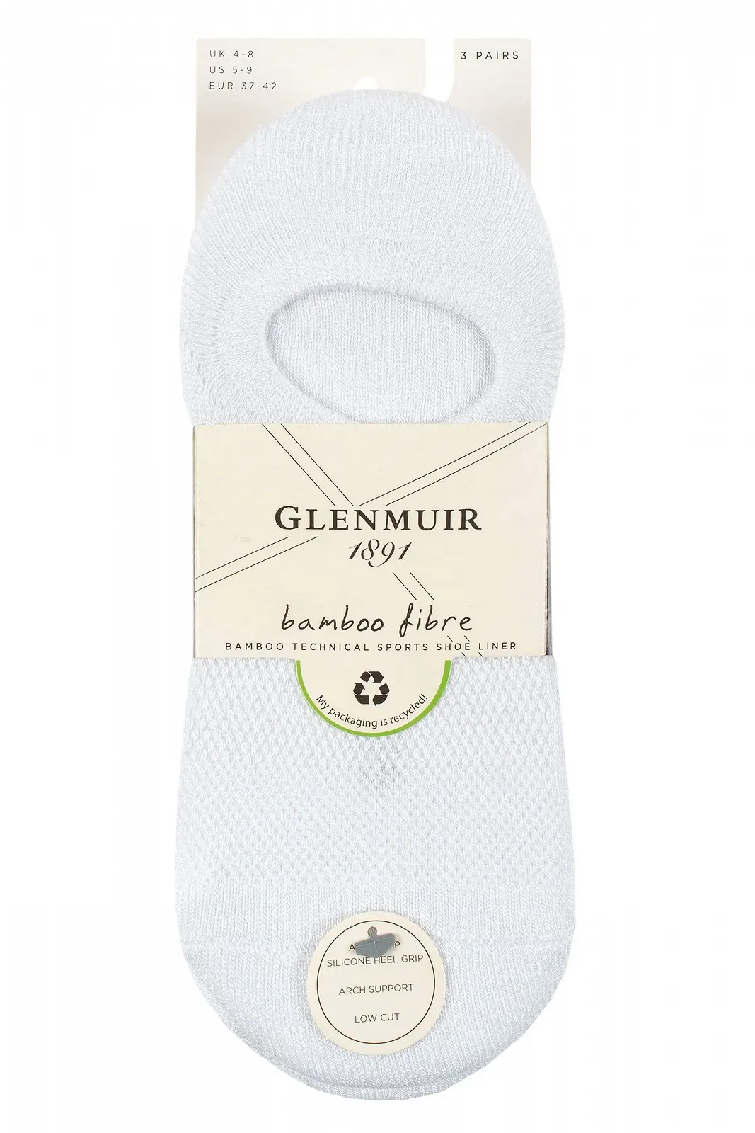 Підслідники GLENMUIR Bamboo для спортивного взуття, 3 пари, фото №2 Підслідники GLENMUIR Bamboo для спортивного взуття, 3 пари, фото №2