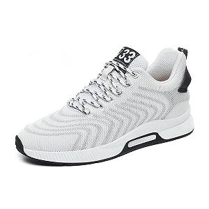 Кросівки YUKTOPA чоловічі спортивні з сіткою повсякденні дихаючі на шнурівці зі збільшенням росту 6 см - Фото 1