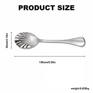 Ложка для кави Practical з нержавіючої сталі Форма мушлі Сріблястий synthetic.ua - Фото 1