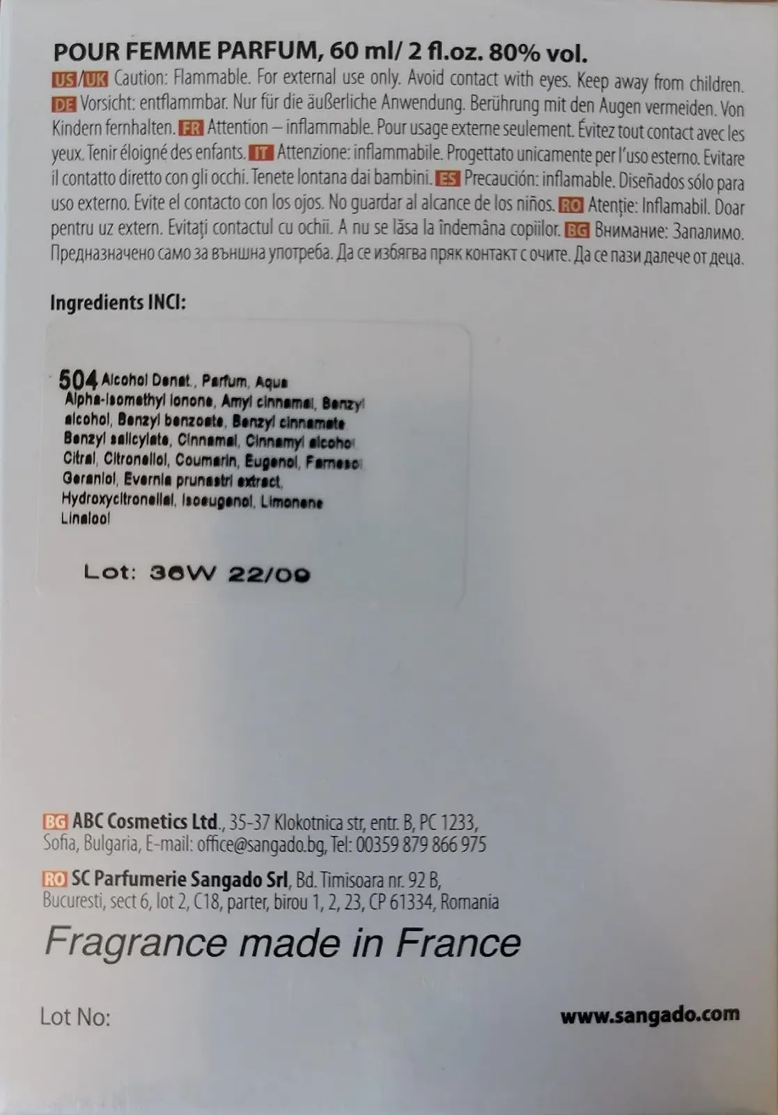 Парфюмированная вода SANGADO 5th ELEMENT 60 мл, фото №6 Парфюмированная вода SANGADO 5th ELEMENT 60 мл, фото №6