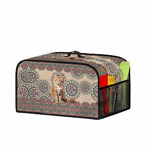 Чехол ZIATUBLES Slow Cooker для Crock Pot Air Fryer Boho Mandala American Cat Чехол-мешок Slow Cooker стойкий к пятнам с верхней ручкой и сетчатым карманом synthetic.ua - Фото 1