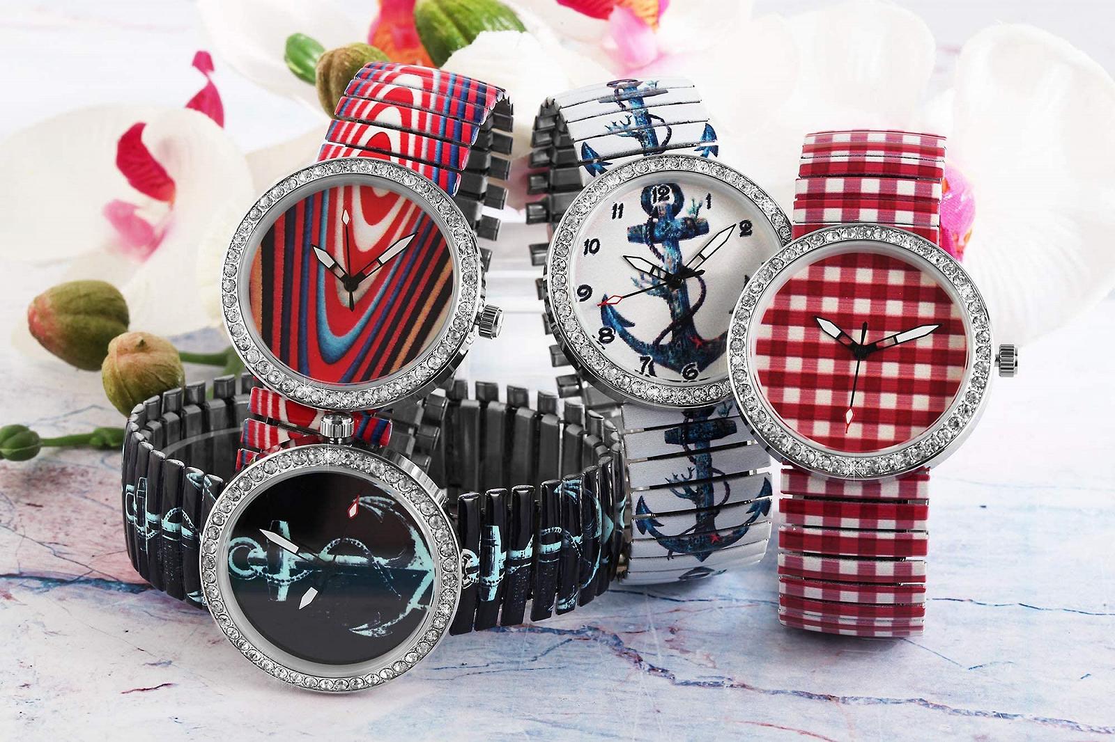 Часы Excellanc Женские наручные часы Ремешок из нержавеющей стали 1700032 Аналоговый Кварц Стразы, фото №6