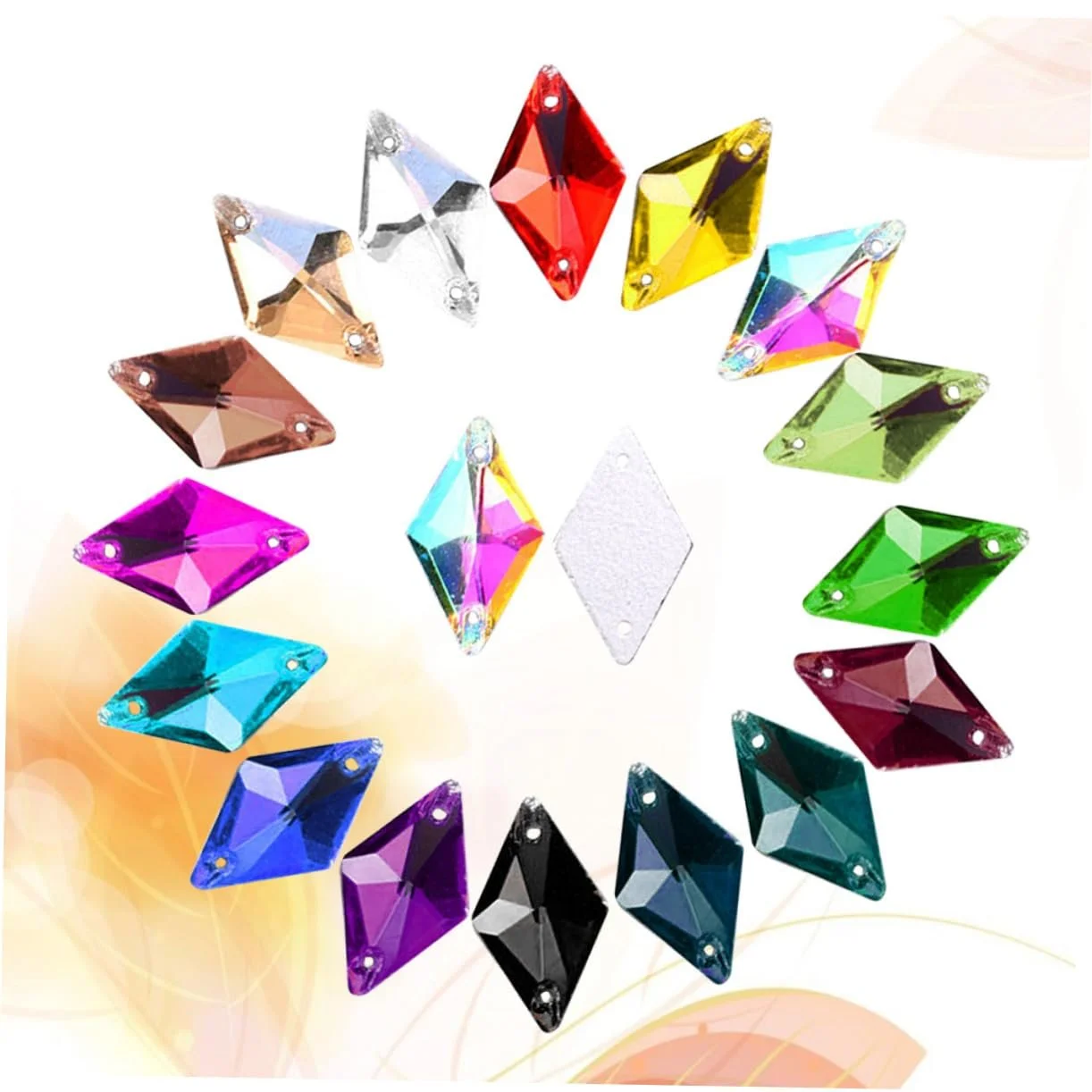 Кришталеві намистини ромбовидної форми, 84 шт, для прикрас, весільних суконь, сумок, різних кольорів, високоякісні, фото №9
