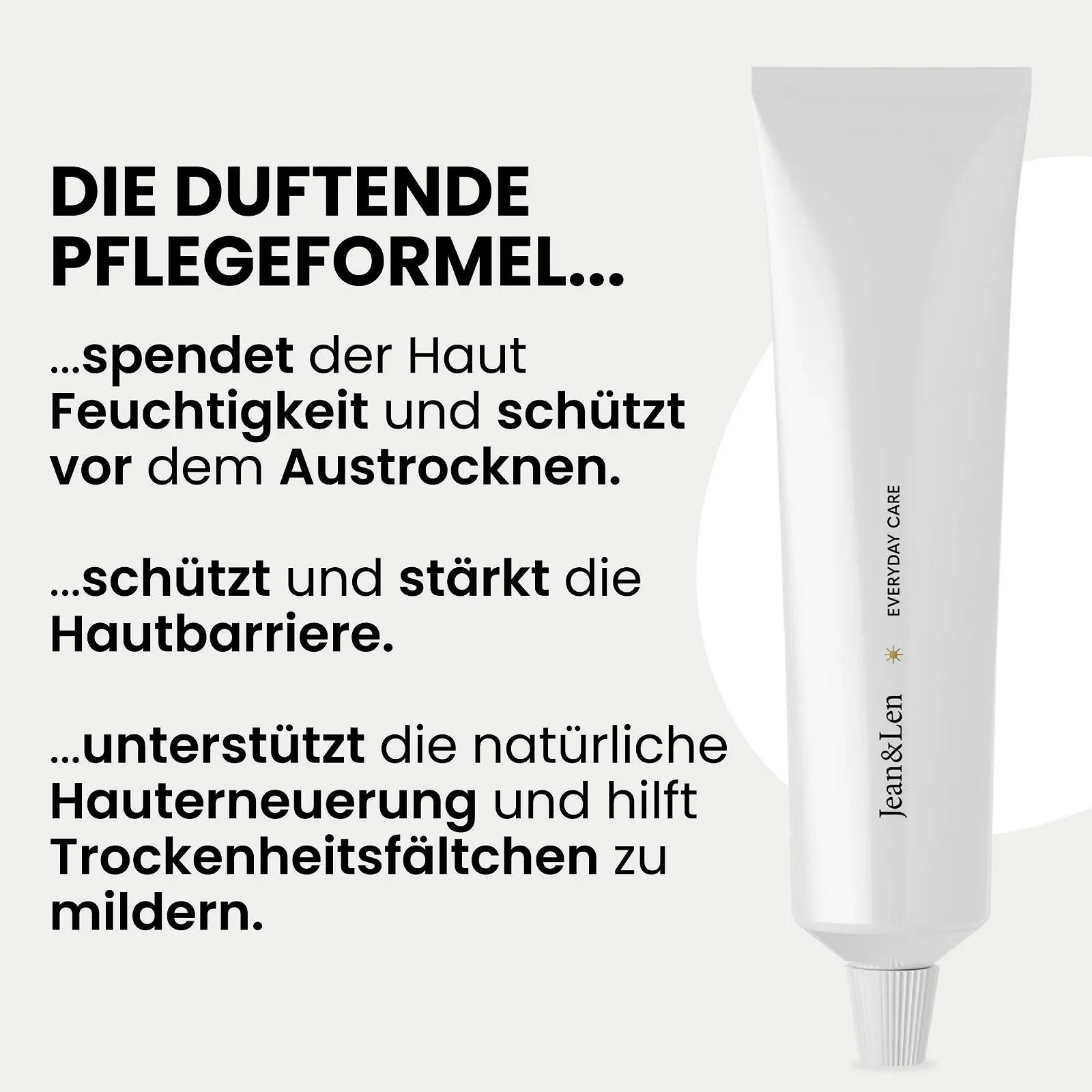 Крем для рук Jean & Len Day Hydrate & Care для сухої та потрісканої шкіри рук, з ніацинамідами, алое вера та вітаміном Е, 75 мл, фото №4