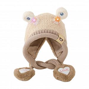 Вязана шапка Frosch дитяча зимова з вушками - Фото 1