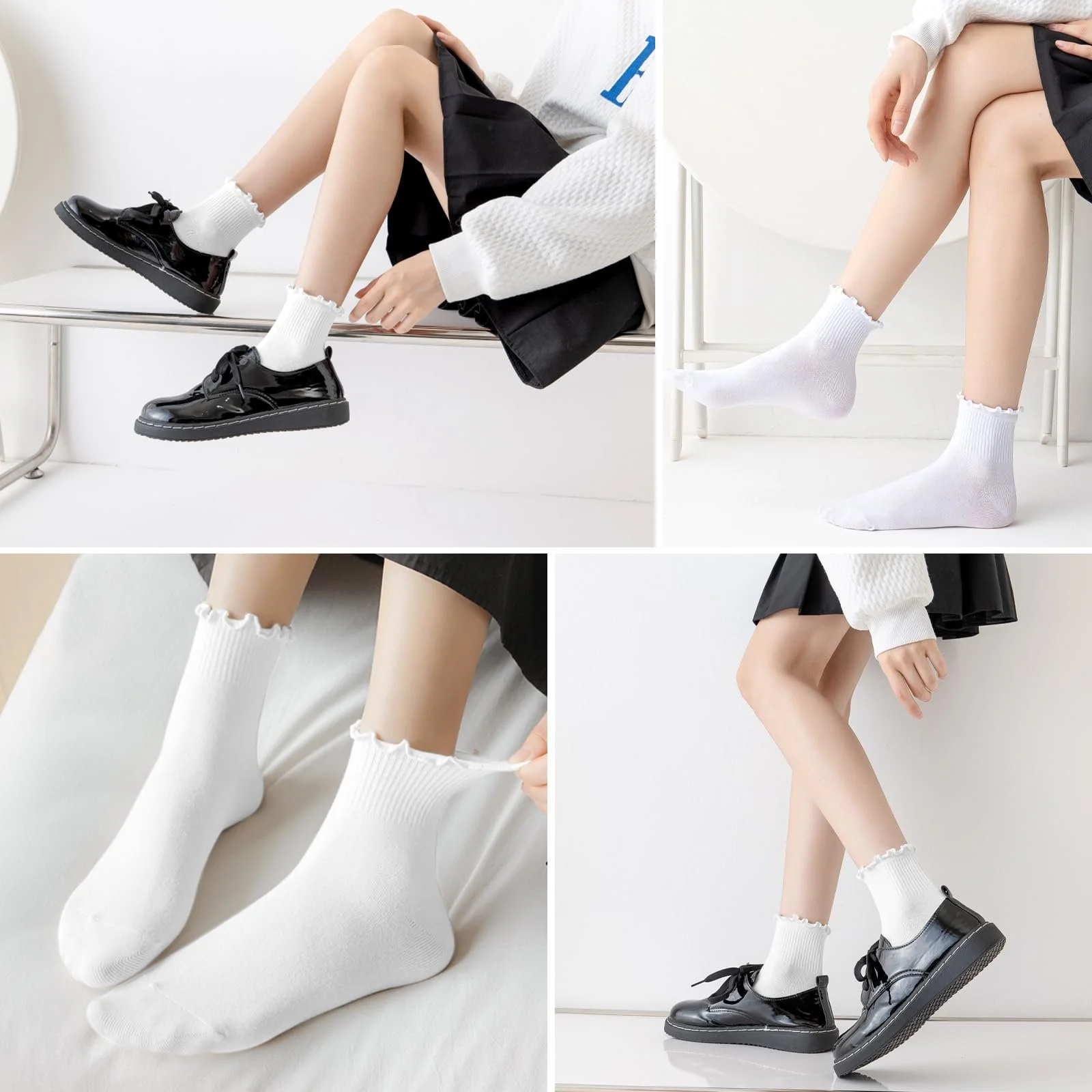 Носки с рюшами ZOCONE Хлопковые носки с рюшами Белые 35-38, фото №7 Носки с рюшами ZOCONE Хлопковые носки с рюшами Белые 35-38, фото №7