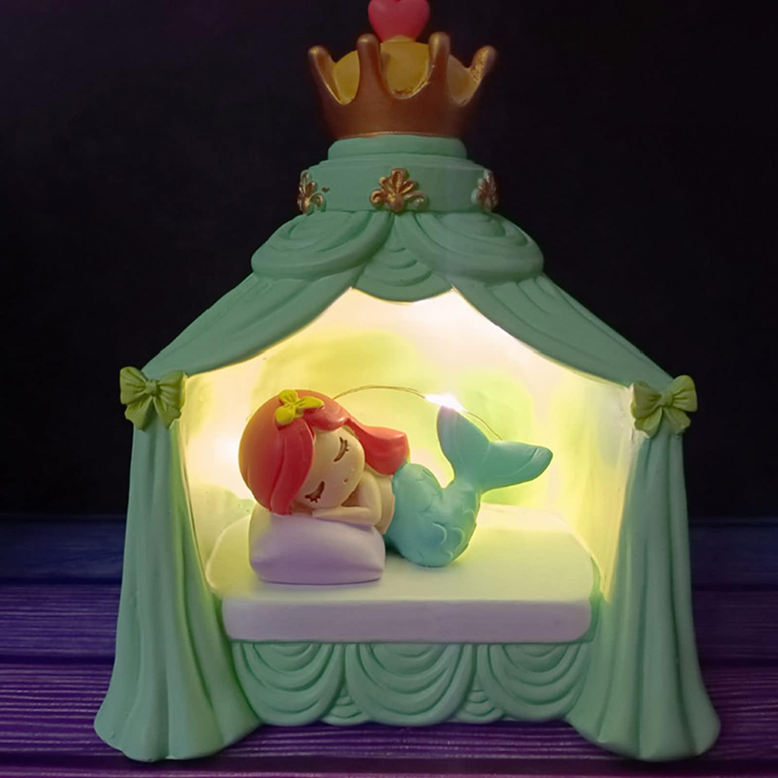 Ночник Tuzsocr Cute Princess Mermaid LED Resin Battery Operated, фото №4
