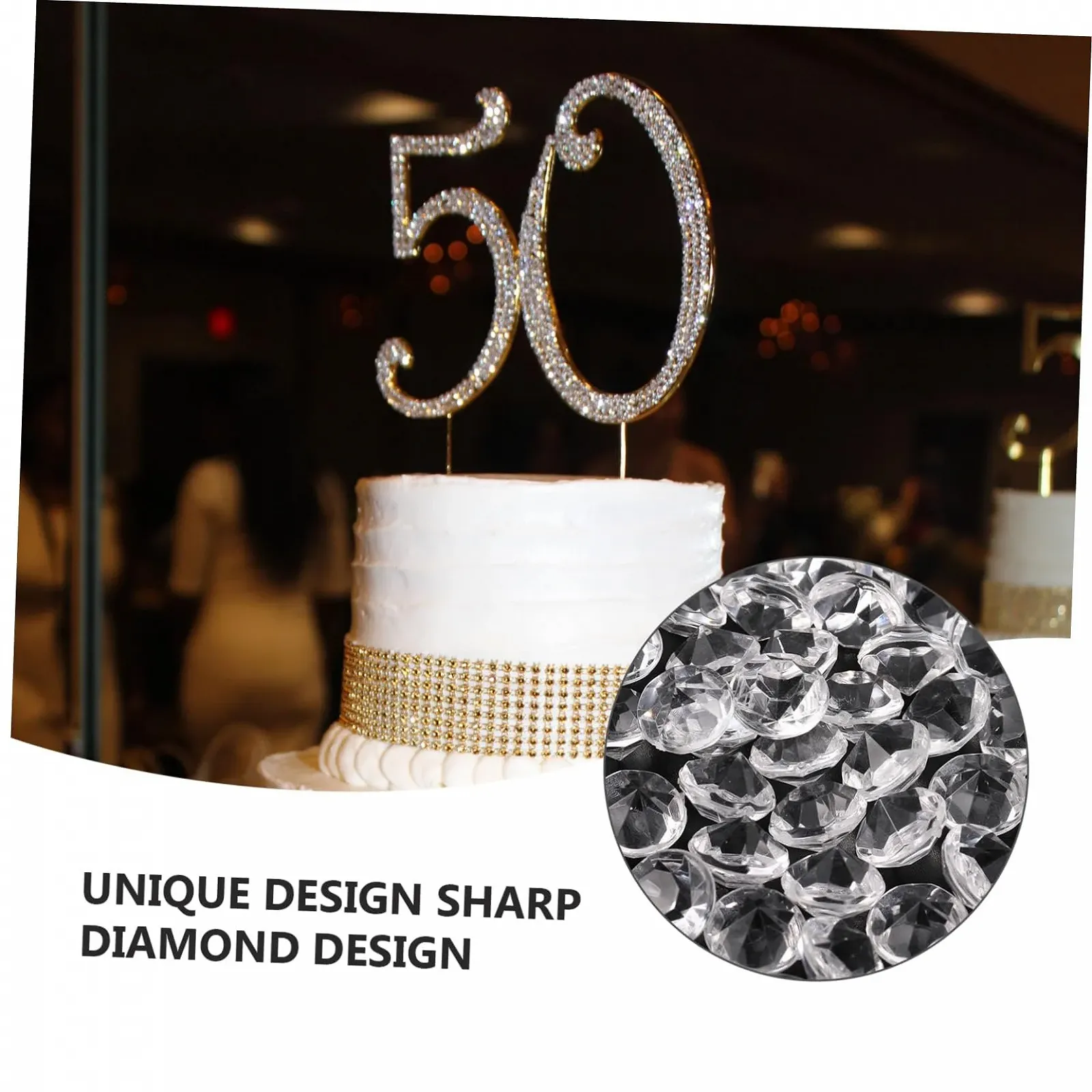 Стрази акрилові NUOBESTY 12 мм прозорі, 500 шт, фото №8